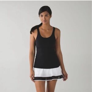 Lululemon Crossback Tank Black Racerback Mesh Back Workout Top Size 6